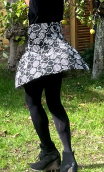Jupe Dolly. Riviera. Noir. Jupe courte tulipe