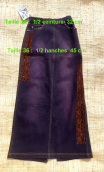 Jupe Broadway. Dentelle et pierres. Prune. Denim. Taille 36, Longue