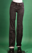 Pantalon Jane. Denim Brut noir. Ceinture amovible