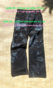 Pantalon Saxo. Empreintes. Gris noir. Taille 40. Denim imprimé tie and dye