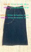 Jupe Diamond. Denim dusty bronze, stretch, droite, ajustée