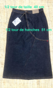 jupe Diamond. Denim noir. Stretch, droite, ajustée, casual chic