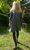 Robe Chelsea. Cravate gris