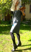 Robe Chelsea. Cravate gris