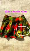 Jupe Hula Hoop Coquelicots. Evasée, courte, imprimé fleurs rouge 