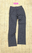  Pantalon Tartans gris. Carreaux Stretch, coupe droite, taille 36