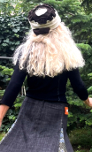 Bonnet. Laine bouillie écru et choco