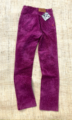Pantalon Saxo. Pois FLock fuchsia, imprimé velours. Petit