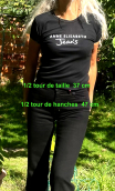 Pantalon Saxo. Denim Rockabily noir. 38. Jean stretch, coupe droite