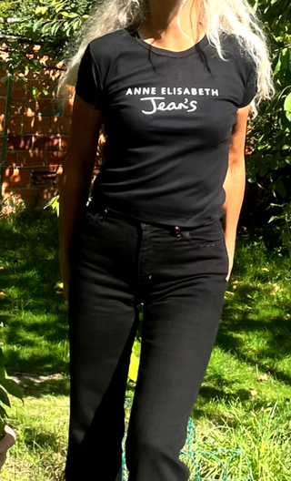 Top Ana Noir. Anne-Elisabeth Jean's. Manches courtes. Taille 1