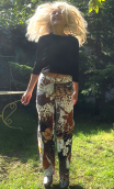 Pantalon Crimson. Marron. Taille 38. Coton marron stretch. Pat d'eph