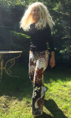 Pantalon Crimson. Marron. Taille 38. Coton marron stretch. Pat d'eph