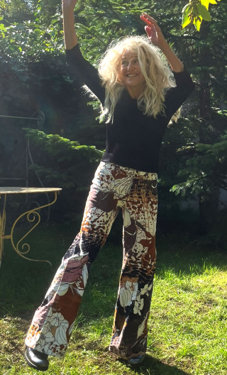 Pantalon Crimson. Marron. Taille 38. Coton marron stretch. Pat d'eph