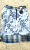 Jupe Odette. Vichy laine bleu. Taille 38, droite, doublée, chaude