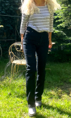 Pantalon Memphis. Denim bleu. Jean stretch, T38