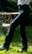 Pantalon Memphis. Denim bleu. Jean stretch, T38