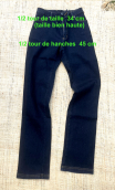 Pantalon Memphis. Denim bleu. Jean stretch, T38