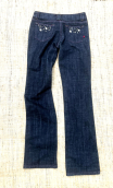 Pantalon Jane. Denim black. Clous. 5-poches stretch .Taille 38