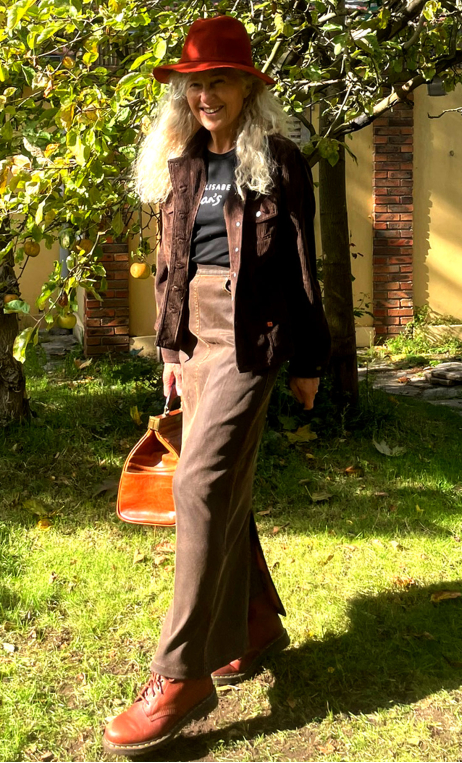  Jupe Yellowstone. Wax. Longue, enduction marron. Taille petite