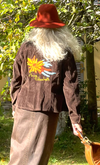 Veste Georgia. Gabardine tabac. Taille 36. coupe western, stretch