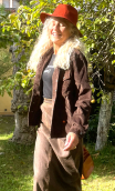 Veste Georgia. Gabardine tabac. Taille 36. coupe western, stretch