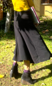  Jupe Jolie Madame. Taille elastique, ceinture jersey, jupon en biais