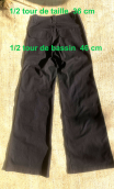 Pantalon Pretty woman. Large, Fines rayures noires. Coton stretch