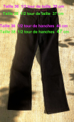 Pantalon Saxo. Denim Rockabily noir. Jean stretch, coupe droite