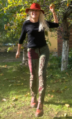 Pantalon Joe imprimé The Wall Vert brun. Velours côtelé, taille 36
