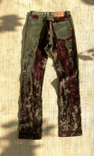 Pantalon Joe imprimé The Wall Vert brun. Velours côtelé, taille 36