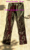 Pantalon Joe imprimé The Wall Vert brun. Velours côtelé, taille 36