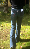 Pantalon Saxo. Denim stone used. Jean stretch, droit, taille 36