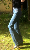 Pantalon Saxo. Denim stone used. Jean stretch, droit, taille 36