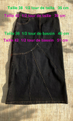 Jupe Diamond. Denim dirty choco, stretch, droite, ajustée