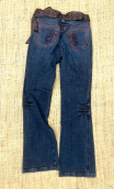 Pantalon Saxo. Denim stone used. Jean stretch, droit, ceinture