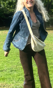 Veste Santiago denim stretch, à basque, taille cintrée, manche longue