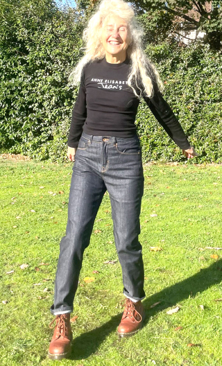 Pantalon Elvis. Denim twill blue black. Jean slim stretch