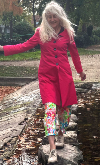 Trench Age tendre. Froggies. Fuchsia. Manteau demi-saison imperméable