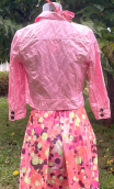 Blouson Roméo. Calypso. Rose. Tissu mémoire métal. Taille petit