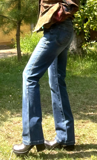 Pantalon Jane. Denim stone. Jean 5-poches bleu