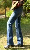 Pantalon Jane. Denim stone. Jean 5-poches bleu