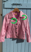 Blouson Roméo. Calypso. Rose. Tissu mémoire métal. Taille petit