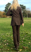  Veste Bogart. Caviar marron. 7/8ème, Lainage stretch. Fabrication française