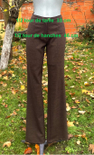 Pantalon Clash. Caviar marron. Lainage stretch, fabrication française