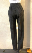 Pantalon Sixties. Vichy gris. Lainage stretch, fabrication française