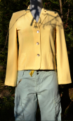 Veste Angie Pretty Woman jaune. Crêpe polyester viscose. Stretch