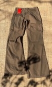 Pantalon Baggy. Popeline steppe. Coton marron clair. Look safari