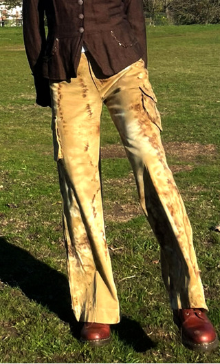 Pantalon Baggy. Tie & dye savane. Coton non stretch, casual