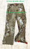 Pantalon Baggy. Tie & dye savane. Coton non stretch, casual