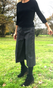 Jupe culotte. Prince de Galles gris. Fabrication française